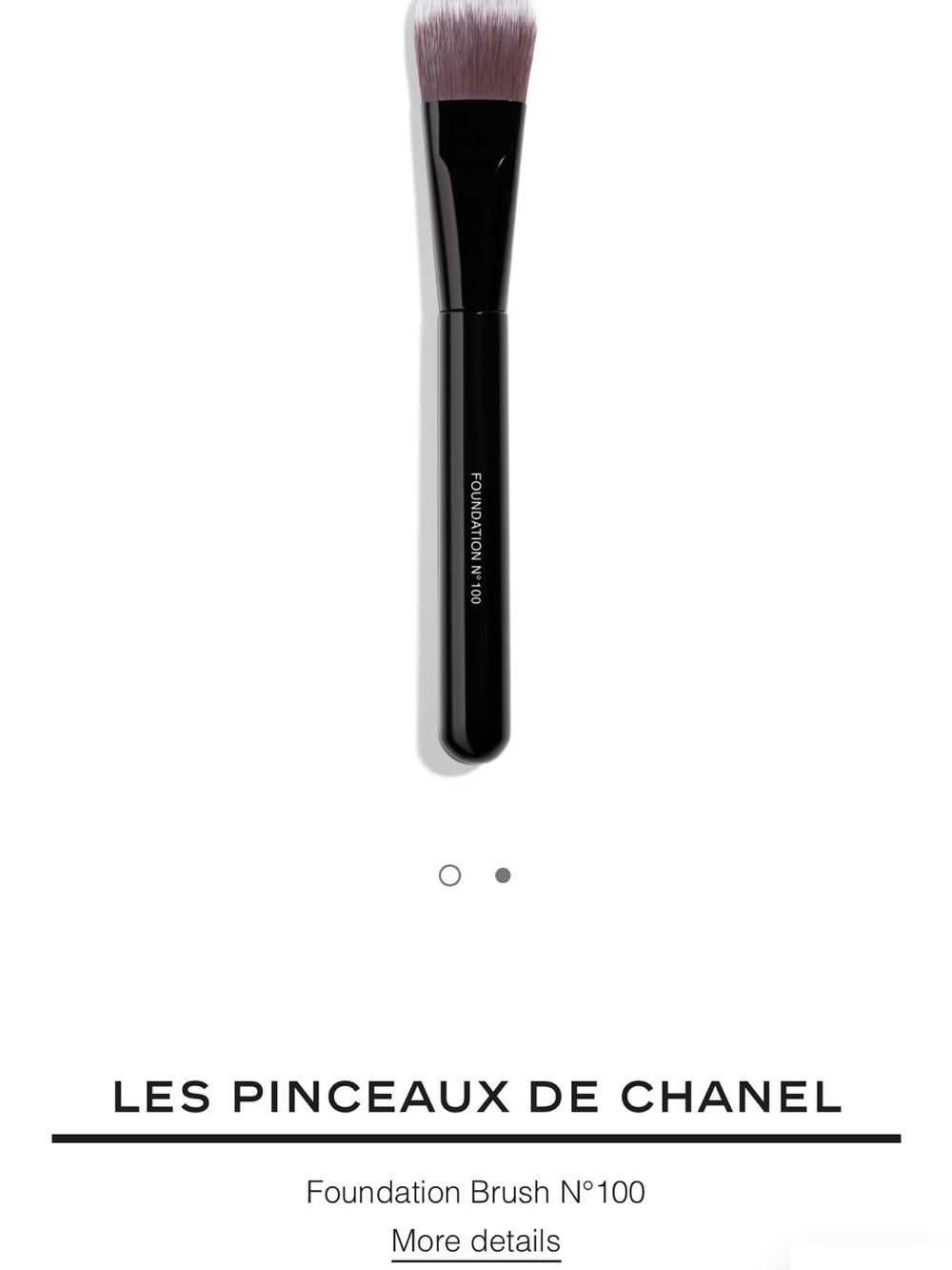 CHANEL Foundation Brush No.100 – Black with Light Lilac Bristles